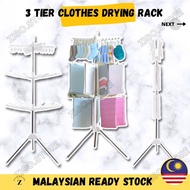 Baby Kids 3Tier Foldable Clothing Drying Rack Rak Pakaian Ampaian Penyidai Penyangkut Jemuran Baju Baby