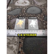 Horse rider Logo Sticker AESTETIK for Les Paul Guitar Headstock Model Gibson Lp Sg Electric Acoustic