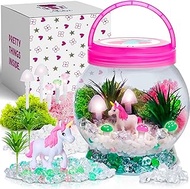 Light-Up Unicorn Terrarium Kit For Kids - Birthday Gifts for Girls - Creative Unicorn Toys &amp; Craft Kits Presents - Arts &amp; Crafts Fun for Little Girls Age 4 5 6 7, 8-12 Year Old Girl Gift