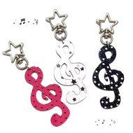 music note keychains 🎶 y2k polkadot stars matching cute bestie keychain