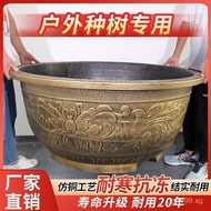 Flower Pot Fruit Tree Vegetable Pot Thickened Courtyard Iron Tree Pot Balcony Resin Tray Bonsai Extr