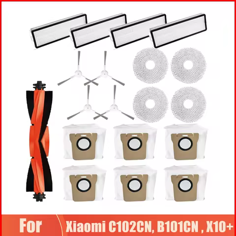 For Xiaomi Mijia Omni 2 C102CN, B101CN, B116, X10+ Robot Spare Parts Main Side Brush Hepa Filter Mop