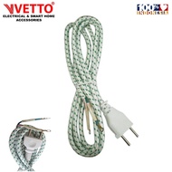 VETTO Ironing Cable Universal Ironing/, 2 Flat Plugs - 1.7 Meters