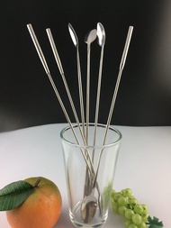 ช้อนคนเหล้าสเตนเลสแบบเรียบ 6 ชิ้น / ชุด TWIN FISH รหัส SBS-P