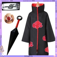 Anime Naruto Akatsuki Uchiha Itachi Cosplay Cloak Kids & Adults Ninja Robe Costume for Halloween
