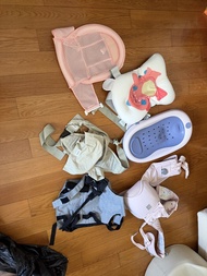 嬰兒洗澡盆、沐浴網、揹帶