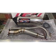 Apido pipe xrm 125 carb / xrm 125 fi chrome