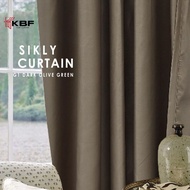 kkbfcurtain G1 Blackout Curtain 260CM Height | Soft Silky Fabric | Hook / Ring Design