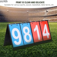 LILYES Digital Flip Scoreboard, Durable Portable Multi-Sport Game Scoreboard, Score Board 2/3/4/6 Di