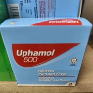 Uphamol 500mg Tablets (10's x 18 Strips) exp:9/27  UPHAMOL 500MG BOX uphamol 500mg kotak