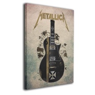 Metallica Canvas Wall Art Modern Home Decor Giclee Artwork In Wood Frame