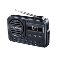 Digital FM Radio with Bluetooth - Portable Rechargeable Radio with 5W Speaker MP3/TF/USB Playback FM
