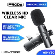 WEKOME Wireless Lavalier Microphone For Phone Mini Microphone V30 Wireless Microphone Clip Mic ASMR 