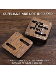 แกะสลักกล่องCufflinkสแควร์,ส่วนบุคคลเจ้าบ่าวCufflinkกล่อง,งานแต่งงานCufflinkกล่อง,CUSTOM Cufflinkกล่