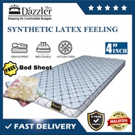 【Free Bed Sheet】Dazzler Max Synthetic Latex Feeling Mattress 4,5,6,8 inch Single 5 Years Warranty