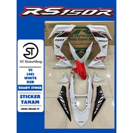 HONDA Rs-150r Rs150r V1V2 V3 (46) White Red White Blue COVER SET Sticker Tanam Stripe Tanam RAPIDO C