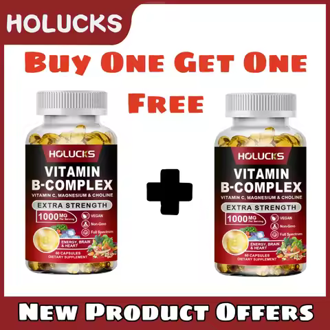 Vitamin B Complex Capsule- Help Relieve Fatigue, Improve Digestion, Reduce Stress, Better Mood Suppo