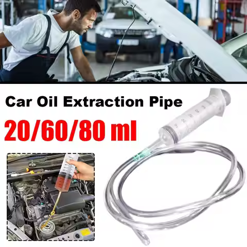 20/80ml Oil Extractor Syringe Pump with 1m Tube Manual Suction Fluid Transfer Tool for Car Fuel Brak