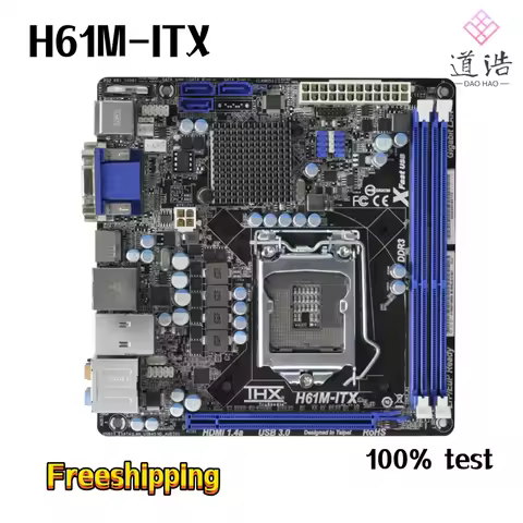 For Asrock H61M-ITX Motherboard 16GB HDMI LGA 1155 DDR3 Mini-ITX H61 Mainboard 100% Tested Fully Wor