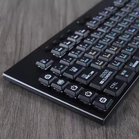 Solid Black Fearless Strike Chemistry PBT Material Keycaps Compatible with Logitech G813 G815 G913 G