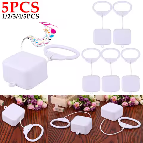 1-5Pcs Pull String Cord Music Box Waterproof Pull String Music Box with Classic Lullaby Melody Wind 