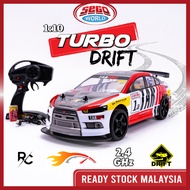 [Sego] 1:10 Turbo Drift 4WD EVO RC Car 2.4GHz 70KM/H High Speed Racing Car Kereta Control Drift Main