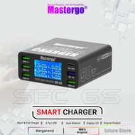 MASTERGO SFC 6S FAST SMART CHARGER ANDROID PHONE MULTIPORT ORIGINAL - USB CHARGER 6 PORT - DESKTOP C