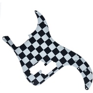 KAISH Black/White Grid 13 Hole P Bass Style Pickguard PB Scratch Plate Bass Pickguard for USA/Mexico