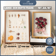 【GOOD DAZE】Large 3D Flower Hollow Frame Box A4 30x40 3cm Depth Frame 中空3厘米大相框 花相框 Frame Mas Kahwin B