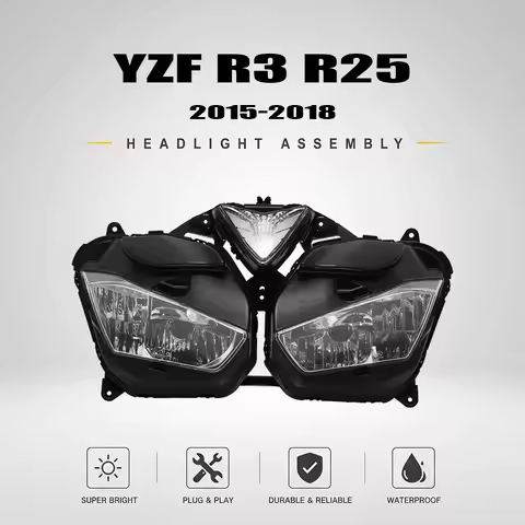 For Yamaha YZF R3 R25 2013-2016 2014 2015 Conjunto de lámpara de faro delantero apto para motociclet