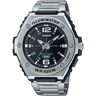 Casio นาฬิกาข้อมือผู้ชาย ไฟ LED กันน้ำ 100m สายสแตนเลส รุ่น MWA-100HD-1A ของแท้ประกันศูนย์ CMG