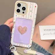 Simple Love Upscale Aesthetic Card Holder Case Realme 15T 5G C85 Note 60 60X C75 C75X 12 Pro+ 8I 9I 
