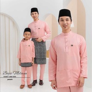 Baju Melayu Moden Cekak Musang Warna Peach