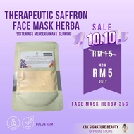 K&K 35GRAMS TRIAL THERAPEUTIC KERALA BRIGHTENING HERBAL POWDER MANDIAN HERBA SAFFRON & ROSE 100% ORG