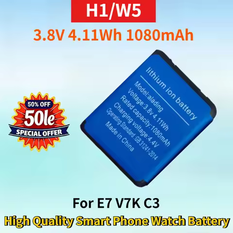 New H1/W5 3.8V 4.11Wh 1080mAh Lithium-ion Rechargeable Battery for E7 V7K C3 High Quality Smart Phon
