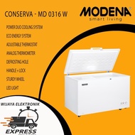 Grosir FREEZER BOX 300LITER MODENA MD0316W / CHEST FREZER MODENA MD 0316W Keren