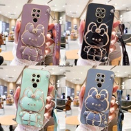 Casing Huawei Mate 20 Pro Case Huawei Mate 20X Case Huawei P30 Lite Case Huawei Nova 4E Case Huawei Nova 3 Case Huawei Nova 3i Case Cartoon Stand Vanity Mirror Case Bunny Rabbit Holder Crossbody Phone Strap Cover Cassing Cases Case KD