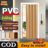 PVC folding door sliding door kitchen and bathroom mobile door partition track door PVC sliding door