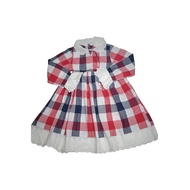 Lk001 - Children's Plaid Dress - Lace