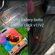 HONDA CLICK 125i/15i V1/V2 / BEAT Fi V2 HENG BATTERY COVER BOLTS (1 PC MUSHROOM)