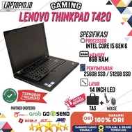 LAPTOP LENOVO THINKPAD T420 - CORE I5 - 8GB RAM - 256GB SSD MURAH MULUS ORIGINAL SECOND GARANSI SIAP