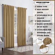 Ready Made Curtain/Brown Colour BLACKOUT CURTAIN For Door &amp; Window Ready Made Curtain (Free Hook) B3