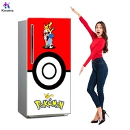 Pokemon Motif 1-door And 2-door Refrigerator Stickers