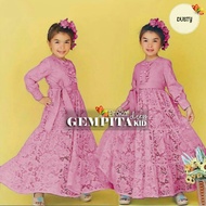 Gempita Children's Dress, Maxi Kid Brocade Dress, Ages 67 8 Years, Children's dress, MOSCREPE MATERI