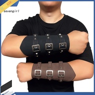 SEV Roller Skating Wrist Guard Wrist Band Medieval Gothic Wrist Bracer with Rivet Decoration Adjustable Wrist Guard for Adult Cosplay Wear Resistant Prop for Southeast Buyers