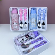 BBD Sanrio Cartoon Bottle Cutlery Set For Kids HM250 Set Kutleri Botol