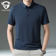 EAGLADE Collared Men's Polo T-shirt for Man Breathable in Blue K11