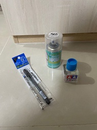 tamiya 雙星 X20 thinner 琺瑯油 40ml ,Mr.Hobby GM21 水性Gundam Marker – 滲線筆（黑色）, 君士 郡士 B-602 頂級 可防白化 水性半光 保護