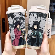 520ml Demon Slayer Anime Termos Air Panas Thermos Cup Stainless Steel 316 Botol Air Panas