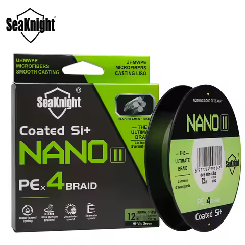 SeaKnight Brand NANOII 300M Braided Fishing Line 4 Strands PE Line Freshwater/Seawater 2024 New